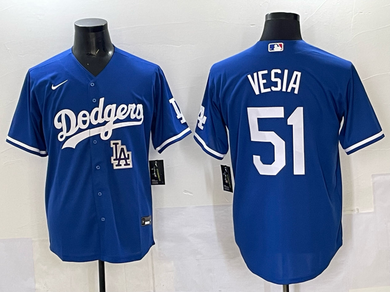 Men Los Angeles Dodgers #51 Vesia Blue Nike MLB 2025 Jersey style 08->los angeles dodgers->MLB Jersey